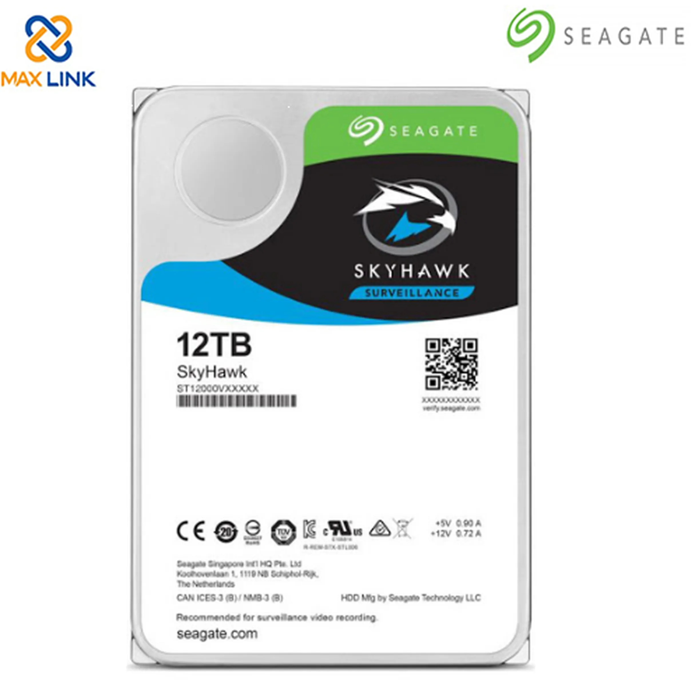 Ổ cứng Seagate SKYHAWK HDD 12TB ST12000VX0008