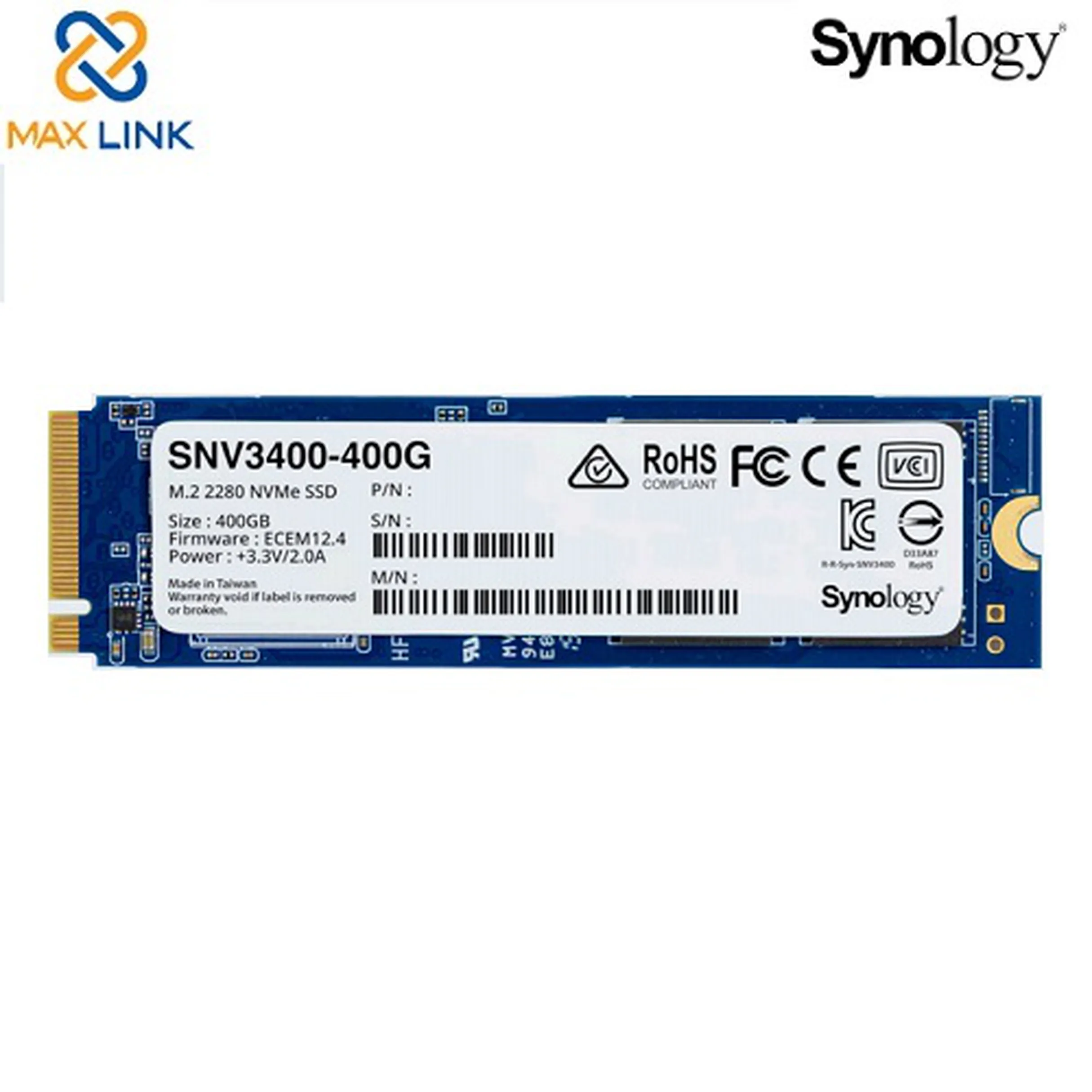 Ổ cứng Synology M.2 22110 NVMe SSD - 400GB SNV3400-400G