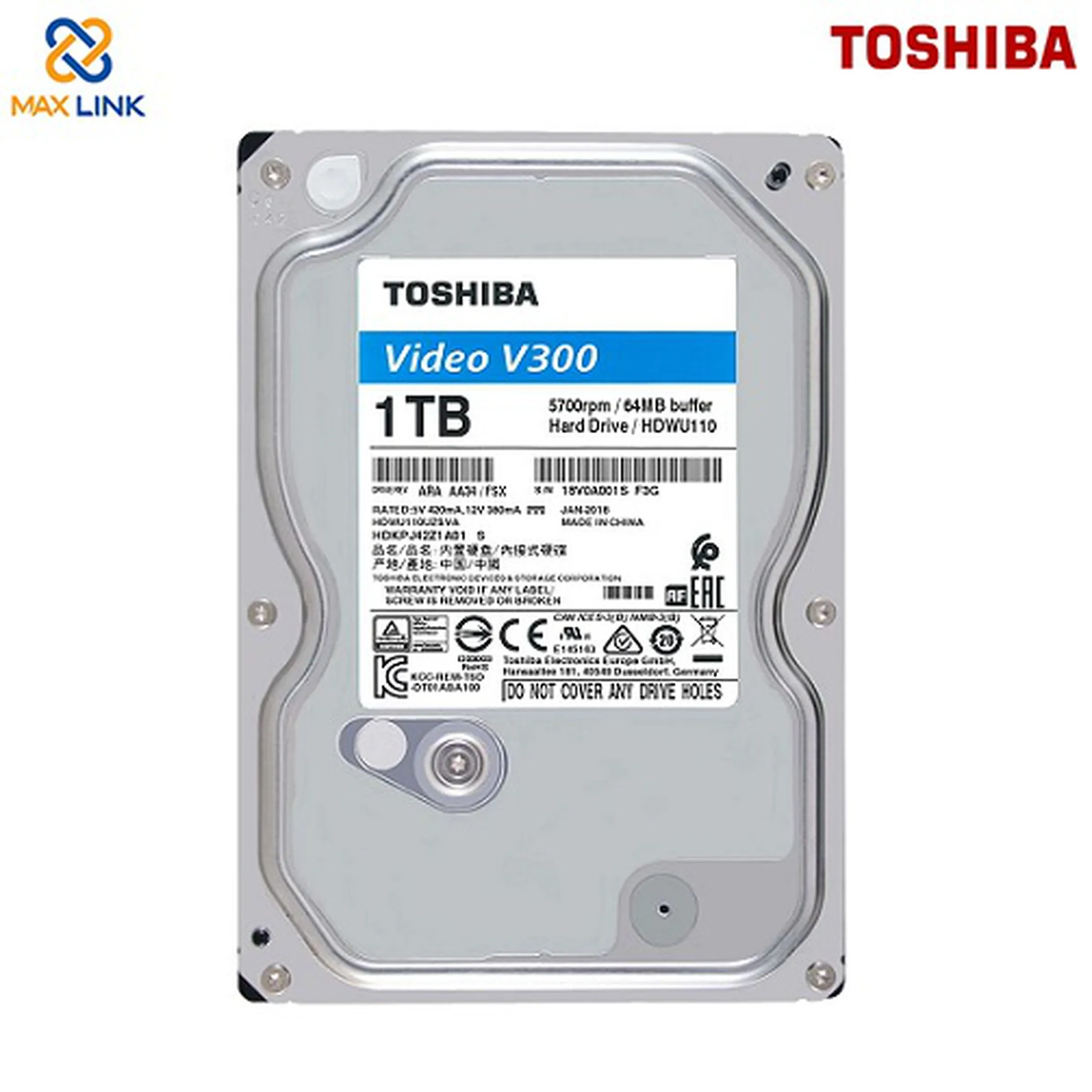 Ổ cứng TSB 3.5 HDD AV SURVEILLANCE 1TB HDWU110UZSVA