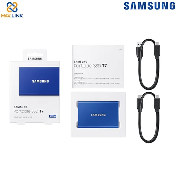 Ổ cứng SSD SAMSUNG T7 PORTABLE Blue 500GB MU-PC500H/WW