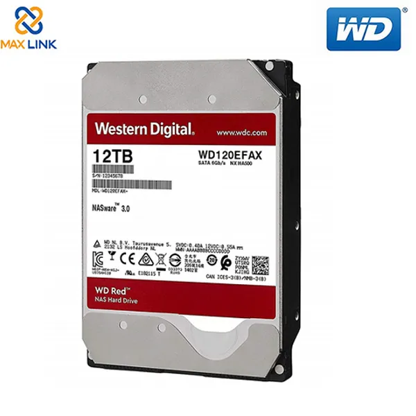Ổ cứng HDD NAS WD Red 12TB Sata3 5400rpm WD120EFAX