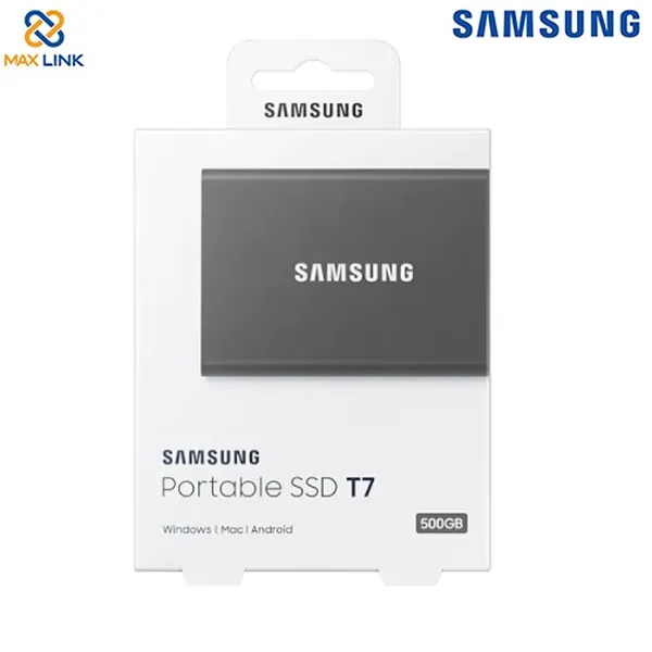 Ổ cứng SSD SAMSUNG T7 PORTABLE Gray 500GB MU-PC500T/WW