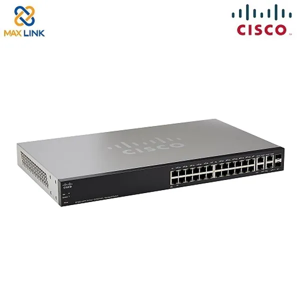 Cisco SF300-24PP 24-port 10/100 PoE+ Managed Switch w/Gig Uplinks