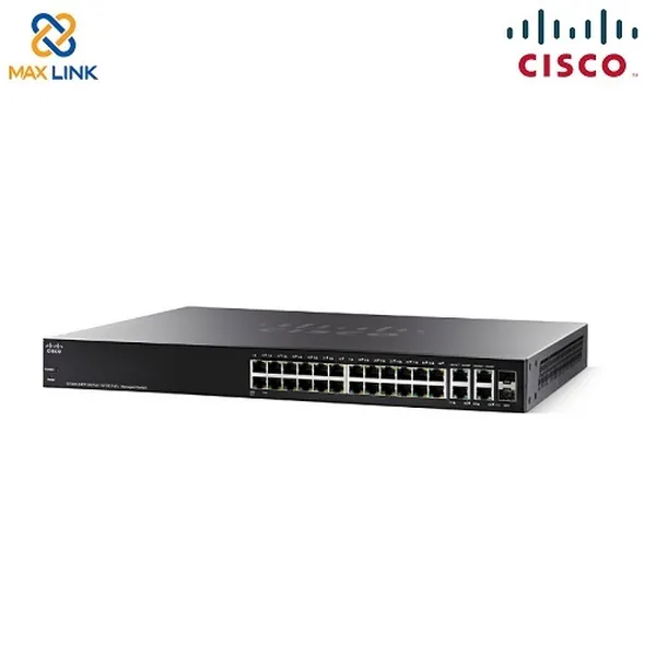 Cisco SF300-24PP 24-port 10/100 PoE+ Managed Switch w/Gig Uplinks