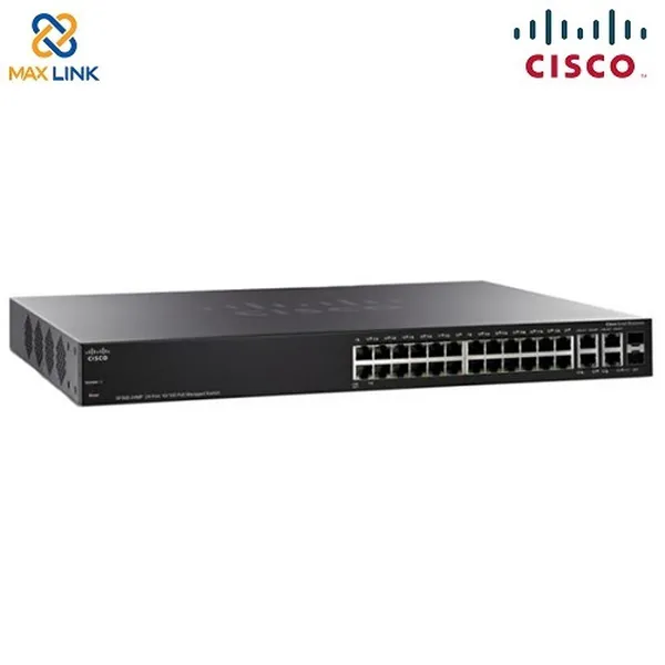 Cisco SF300-24PP 24-port 10/100 PoE+ Managed Switch w/Gig Uplinks