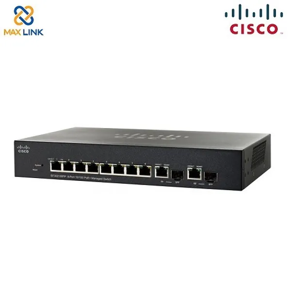 Cisco SF302-08MPP 8-port 10/100 Max PoE+ Managed Switch