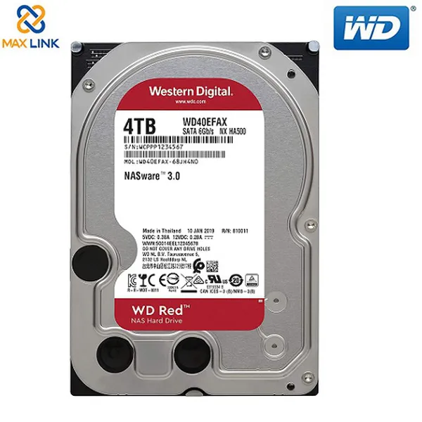 Ổ cứng HDD NAS WD Red 4TB Sata3 5400rpm (WD40EFAX)