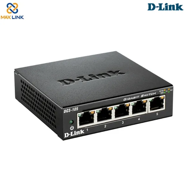 Giga Switch 5 cổng vỏ sắt DGS-105