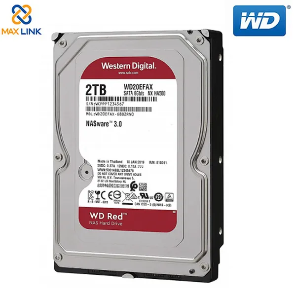 Ổ cứng HDD NAS WD Red 2TB Sata3 5400rpm (WD20EFAX)