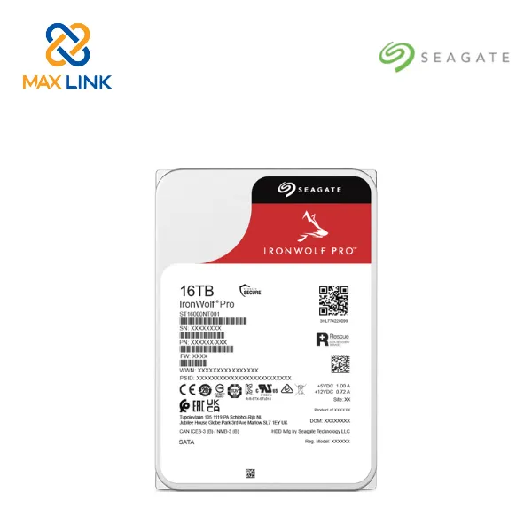 Ổ cứng Seagate IRONWOLF PRO 3.5 16TB ST16000NT001