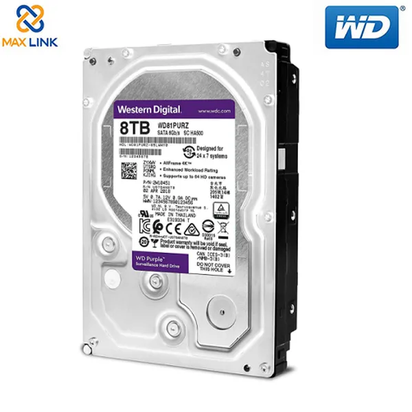 Ổ cứng HDD Western Purple 8Tb SATA3 7200rpm 256Mb WD82PURZ