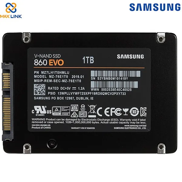 Ổ cứng SAMSUNG SSD 860EVO SATA III 1TB MZ-76E1T0BW