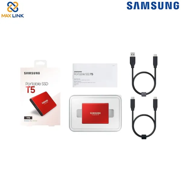 Ổ cứng SAMSUNG SSD T5 PORTABLE 1TB MU-PA1T0R/WW Red