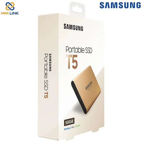 Ổ cứng SAMSUNG SSD T5 PORTABLE 500GB MU-PA500G/WW Gold