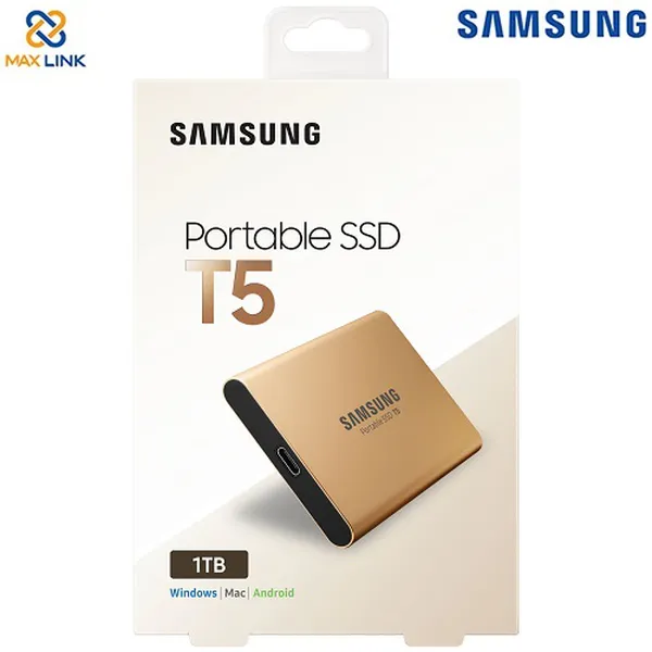 Ổ cứng SAMSUNG SSD T5 PORTABLE 1TB MU-PA1T0G/WW Gold
