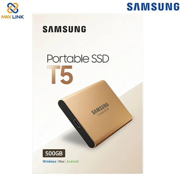 Ổ cứng SAMSUNG SSD T5 PORTABLE 500GB MU-PA500G/WW Gold