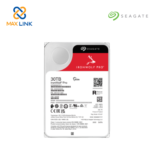 Ổ cứng Seagate IRONWOLF PRO 3.5 30TB ST30000NT011
