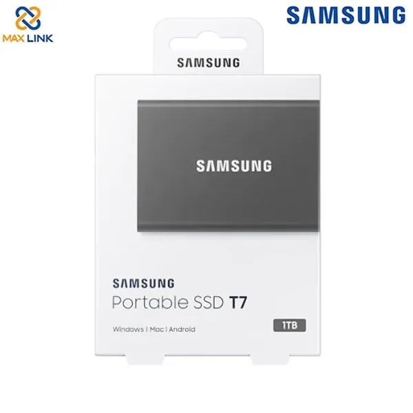 Ổ cứng SSD SAMSUNG T7 PORTABLE Gray 1TB MU-PC1T0T/WW