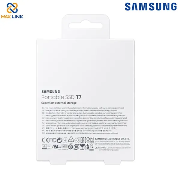 Ổ cứng SSD SAMSUNG T7 PORTABLE Gray 1TB MU-PC1T0T/WW