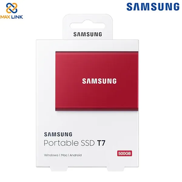 Ổ cứng SSD SAMSUNG T7 PORTABLE Red 500GB MU-PC500R/WW