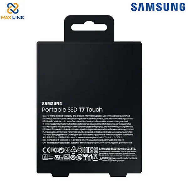 Ổ cứng SSD SAMSUNG T7 TOUCH PORTABLE Black 1TB MU-PC1T0K/WW
