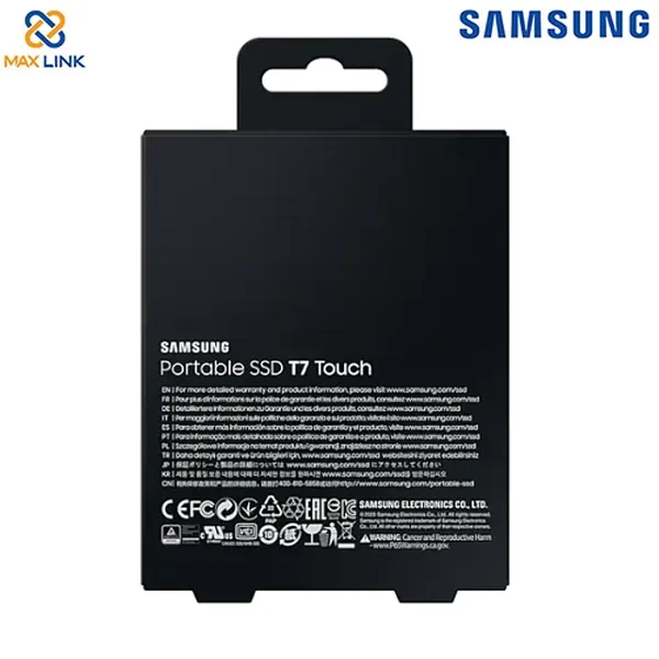 Ổ cứng SSD SAMSUNG T7 TOUCH PORTABLE Black 2TB MU-PC2T0K/WW