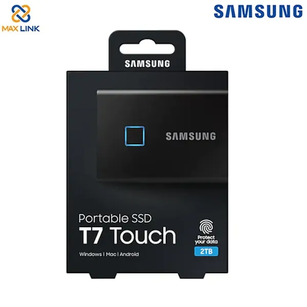 Ổ cứng SSD SAMSUNG T7 TOUCH PORTABLE Black 2TB MU-PC2T0K/WW