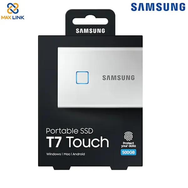 Ổ cứng SSD SAMSUNG T7 TOUCH PORTABLE Silver 500GB MU-PC500S/WW