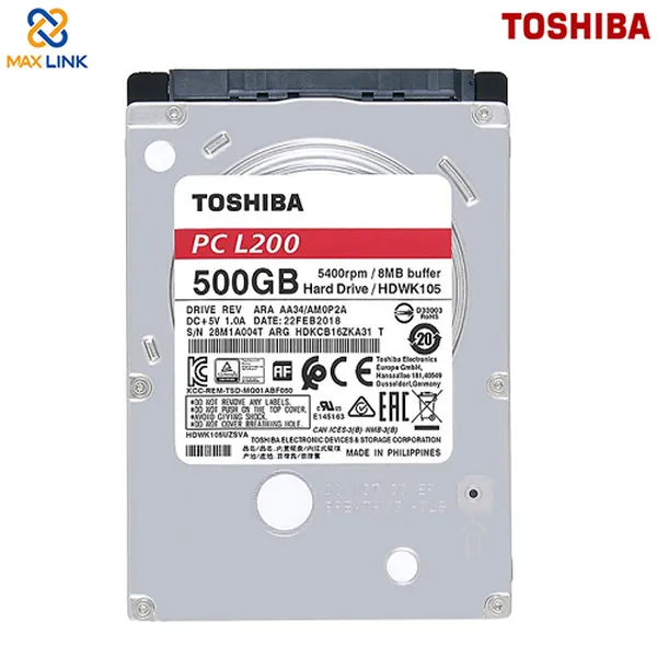 Ổ cứng TSB L200HDD Dùng cho Laptop 500GB HDWK105UZSVA 7mm