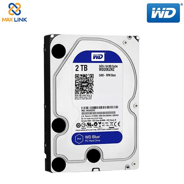 Ổ cứng WD HDD Blue 5400rpm 2TB (Desktop) WD20EZRZ