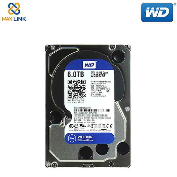 Ổ cứng WD HDD Blue 5400rpm 6TB (Desktop) WD60EZRZ
