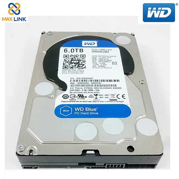 Ổ cứng WD HDD Blue 5400rpm 6TB (Desktop) WD60EZRZ