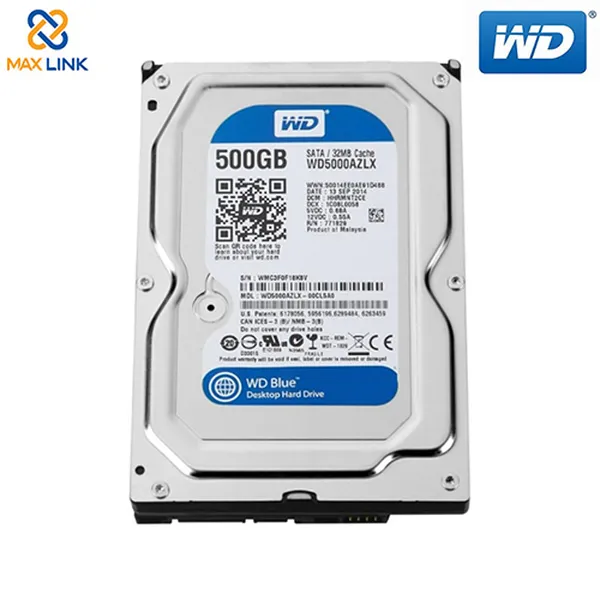Ổ cứng WD HDD Blue 7200rpm 500GB (Desktop) WD5000AZLX