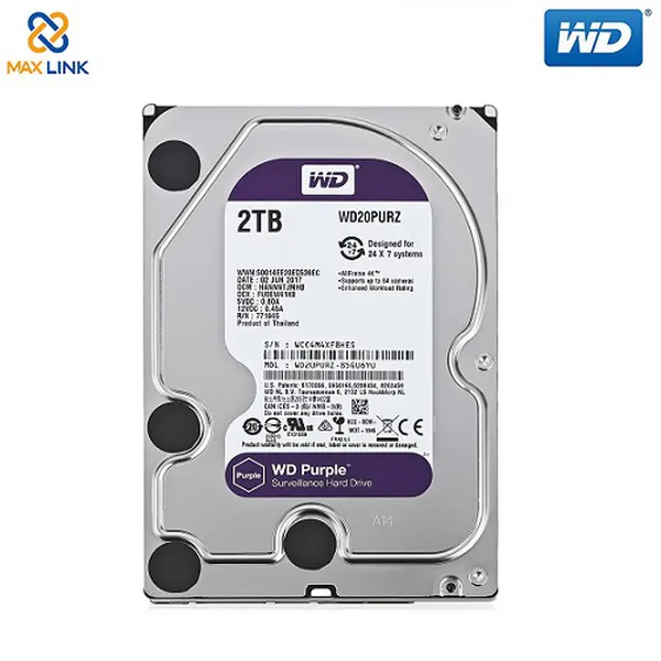 Ổ cứng WD HDD Purple™ 2TB (Camera) WD20PURZ
