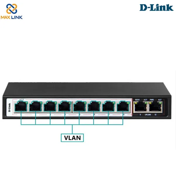 Switch POE 10 cổng 10/100M DES-F1010P