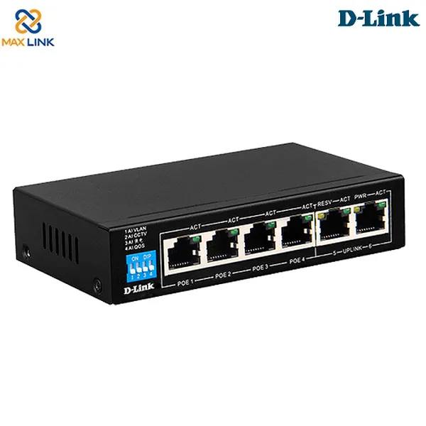 Switch POE 6 cổng DES-F1006P