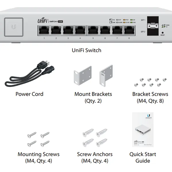Thiết bị chuyển mạch UniFi Switch US-8-150W