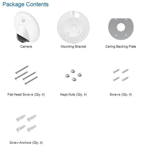 Thiết bị IP camera - Ubiquiti UniFi® Video Camera G3 DOME UVC-G3-DOME