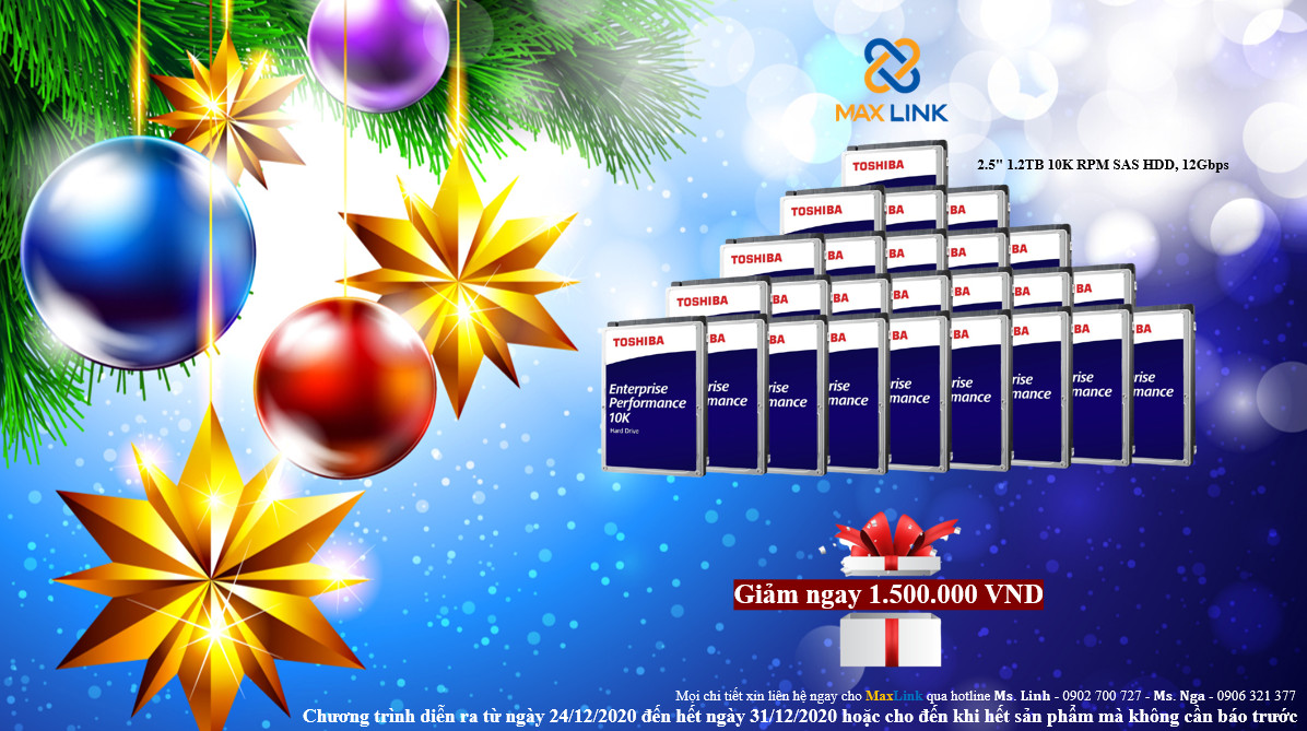 Tuần lễ Giáng sinh cùng ổ cứng TOSHIBA 1.2TB Tuần lễ Giáng sinh cùng ổ cứng TOSHIBA 1.2TB