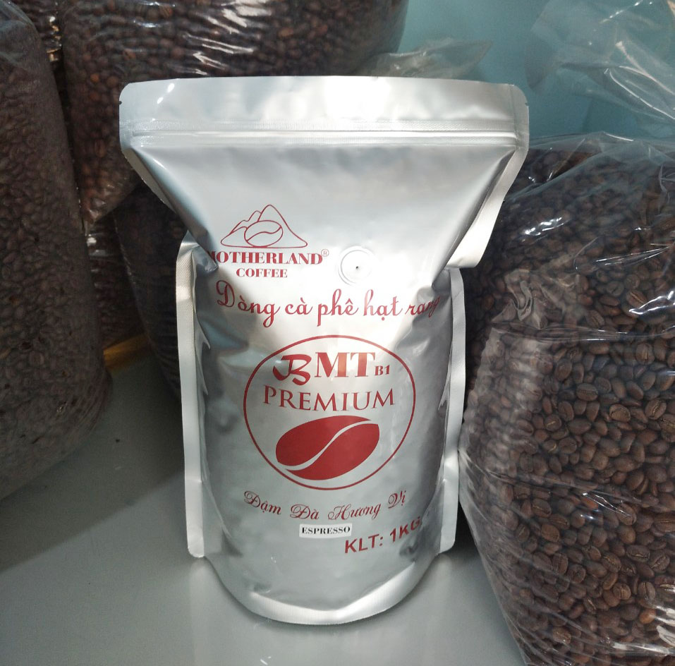 cà phê hạt pha máy Motherland Bmt gói 1kg  cà phê hạt pha máy Motherland Bmt gói 1kg