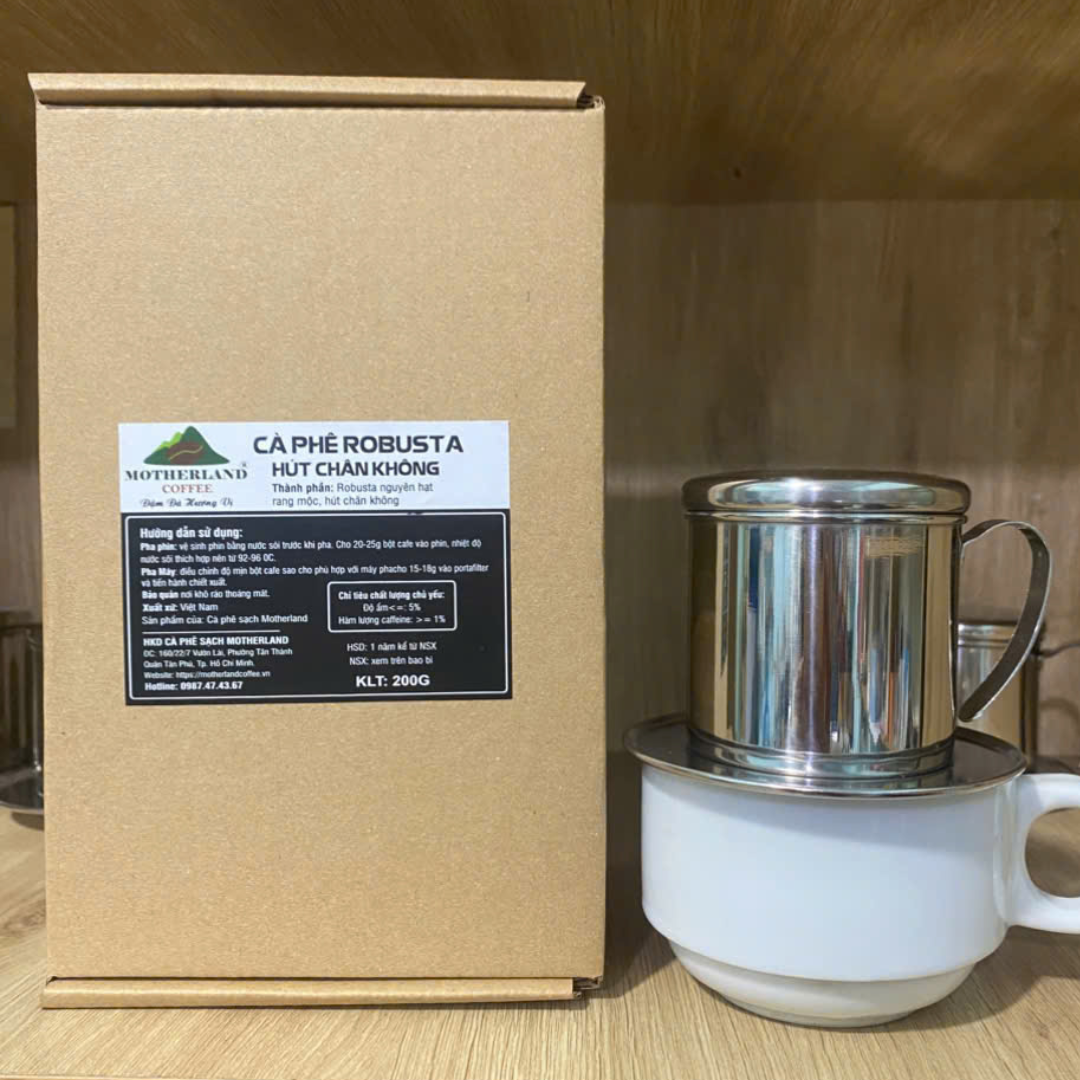 cà phê robusta hút chân không có hộp 1 cà phê robusta hút chân không có hộp 1