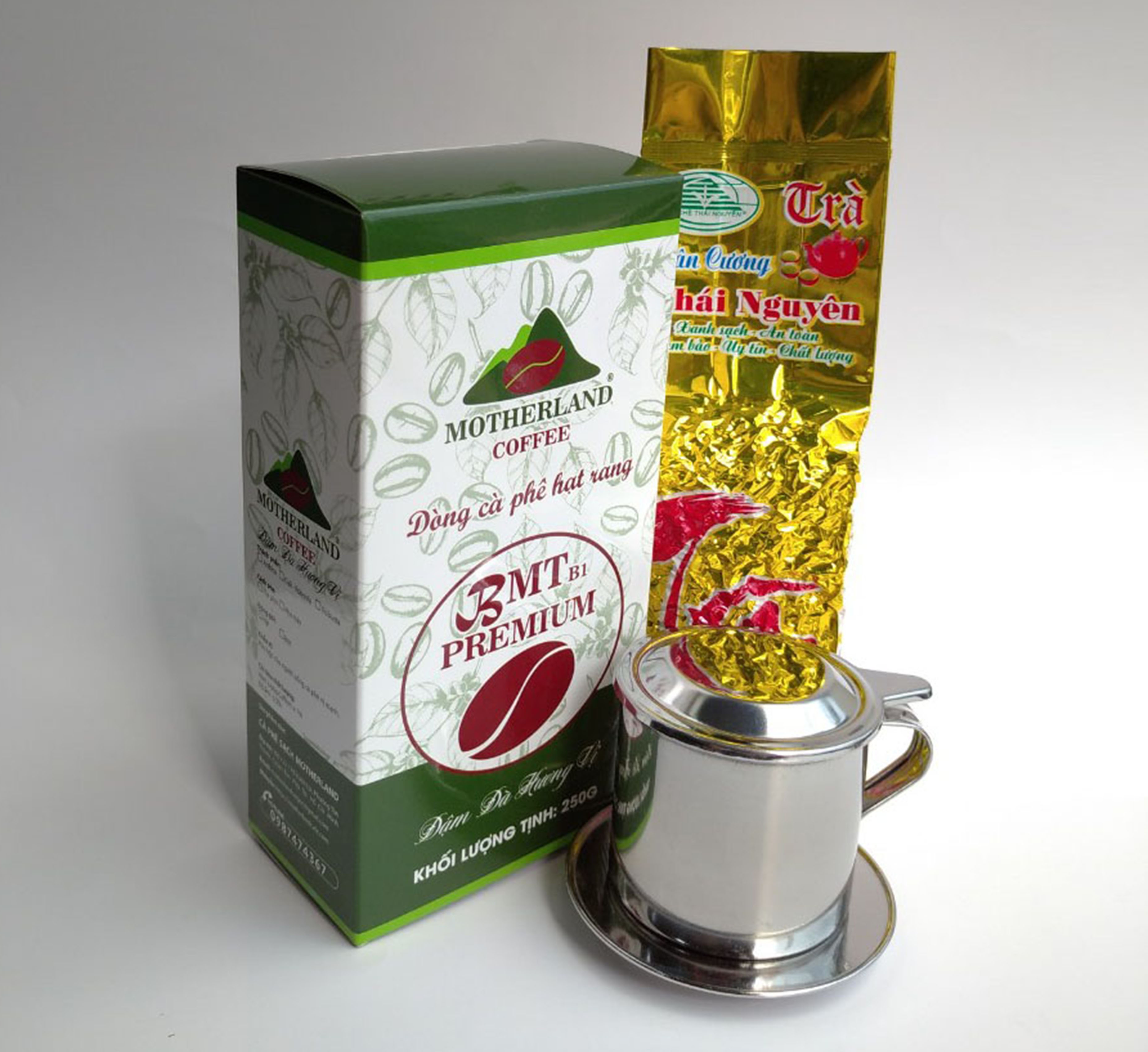 combo cà phê rang xay nguyên chất pha phin gói 250g trà và phin cafe combo cà phê rang xay nguyên chất pha phin gói 250g trà và phin cafe