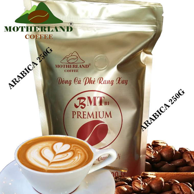 Cà phê hạt arabica Cầu Đất gói 250g Cà phê hạt arabica Cầu Đất gói 250g