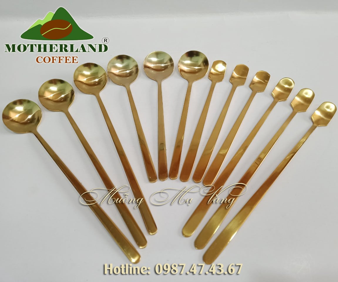 muỗng khuấy cà phê inox mạ vàng muỗng khuấy cà phê inox mạ vàng