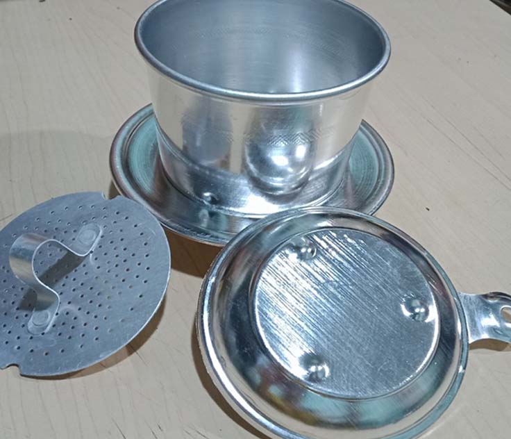 Phin cafe nhôm lớn 75g pha 3 người uống Phin cafe nhôm lớn 75g pha 3 người uống