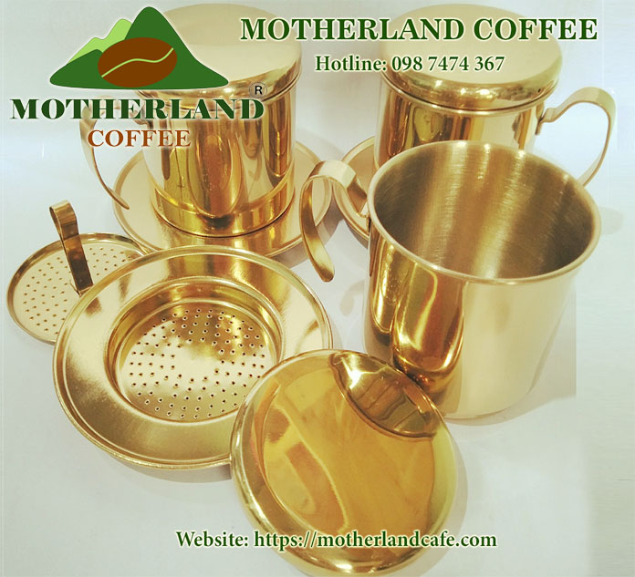 phin pha cà phê inox số 7 mạ vàng 3 phin pha cà phê inox số 7 mạ vàng 3