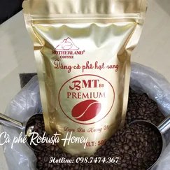 Cà phê robusta honey rang mộc gói 500g loại 1