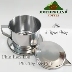 Phin cafe inox lớn pha 3 người uống