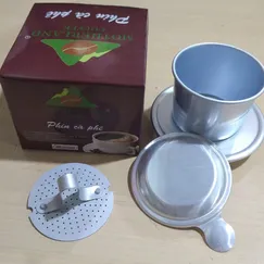 PHIN CAFE MÀU TRẮNG BẠC PHA 1 NGƯỜI UỐNG