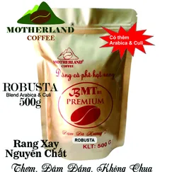 Cà phê hạt rang robusta pha máy espresso sàn 18 gói 500g